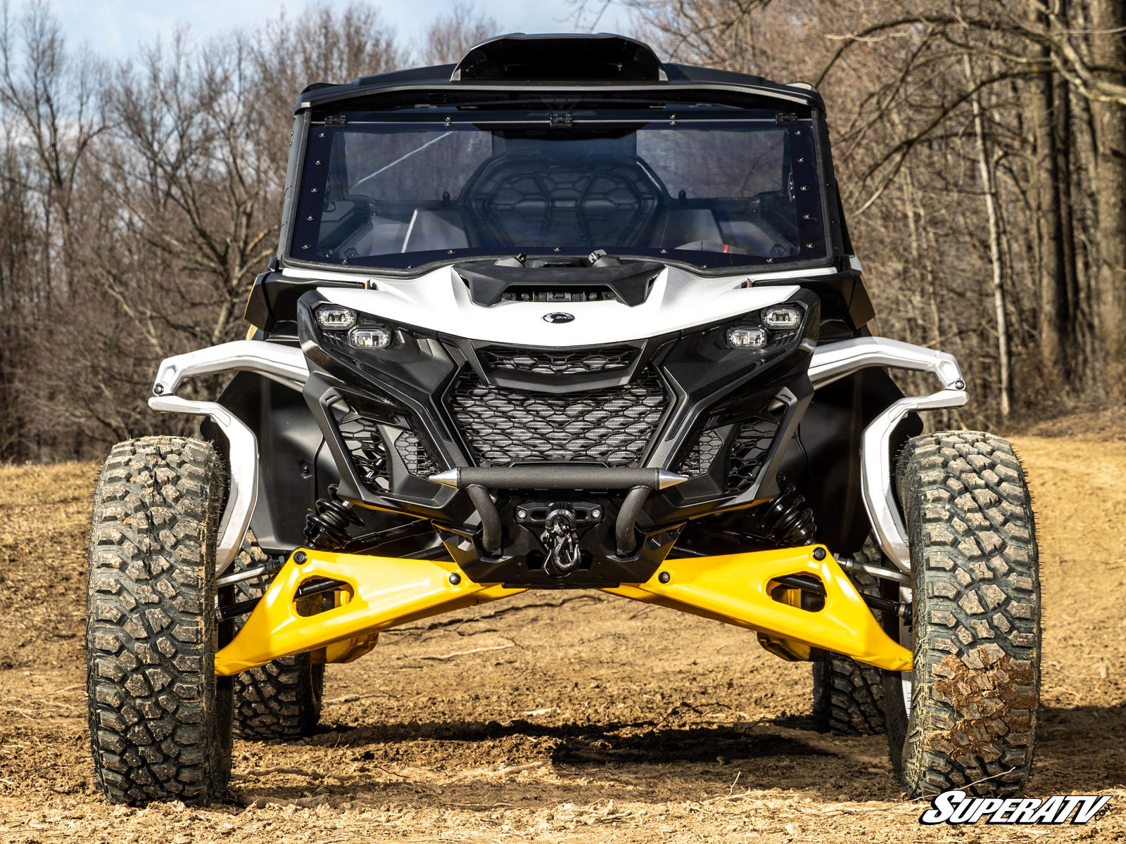 Photo of SuperATV Can-Am Maverick R MaxDrive Power Flip Windshield by SuperATV - Premium Windshields for UTVs / Side by Sides