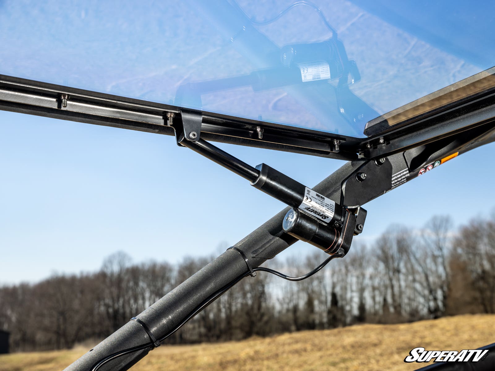 Photo of SuperATV Can-Am Maverick R MaxDrive Power Flip Windshield by SuperATV - Premium Windshields for UTVs / Side by Sides