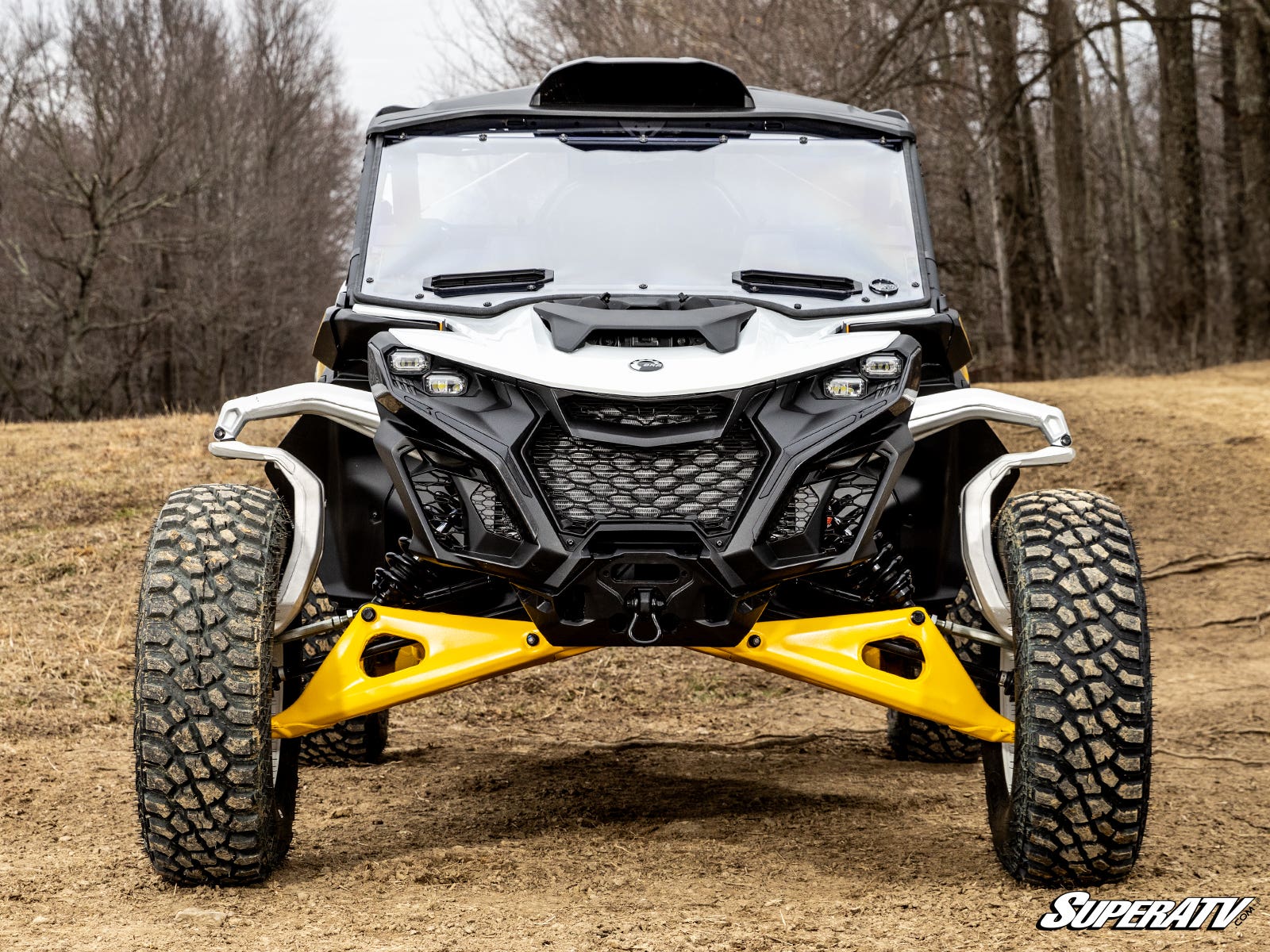 Photo of SuperATV Can-Am Maverick R Scratch-Resistant Vented Full Windshield by SuperATV - Premium Windshields for UTVs / Side by Sides