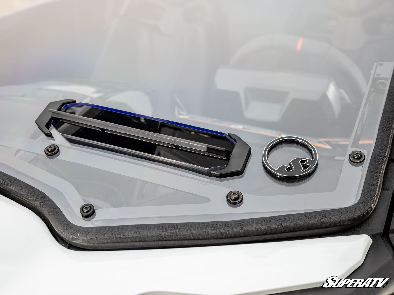 Photo of SuperATV Can-Am Maverick R Scratch-Resistant Vented Full Windshield by SuperATV - Premium Windshields for UTVs / Side by Sides
