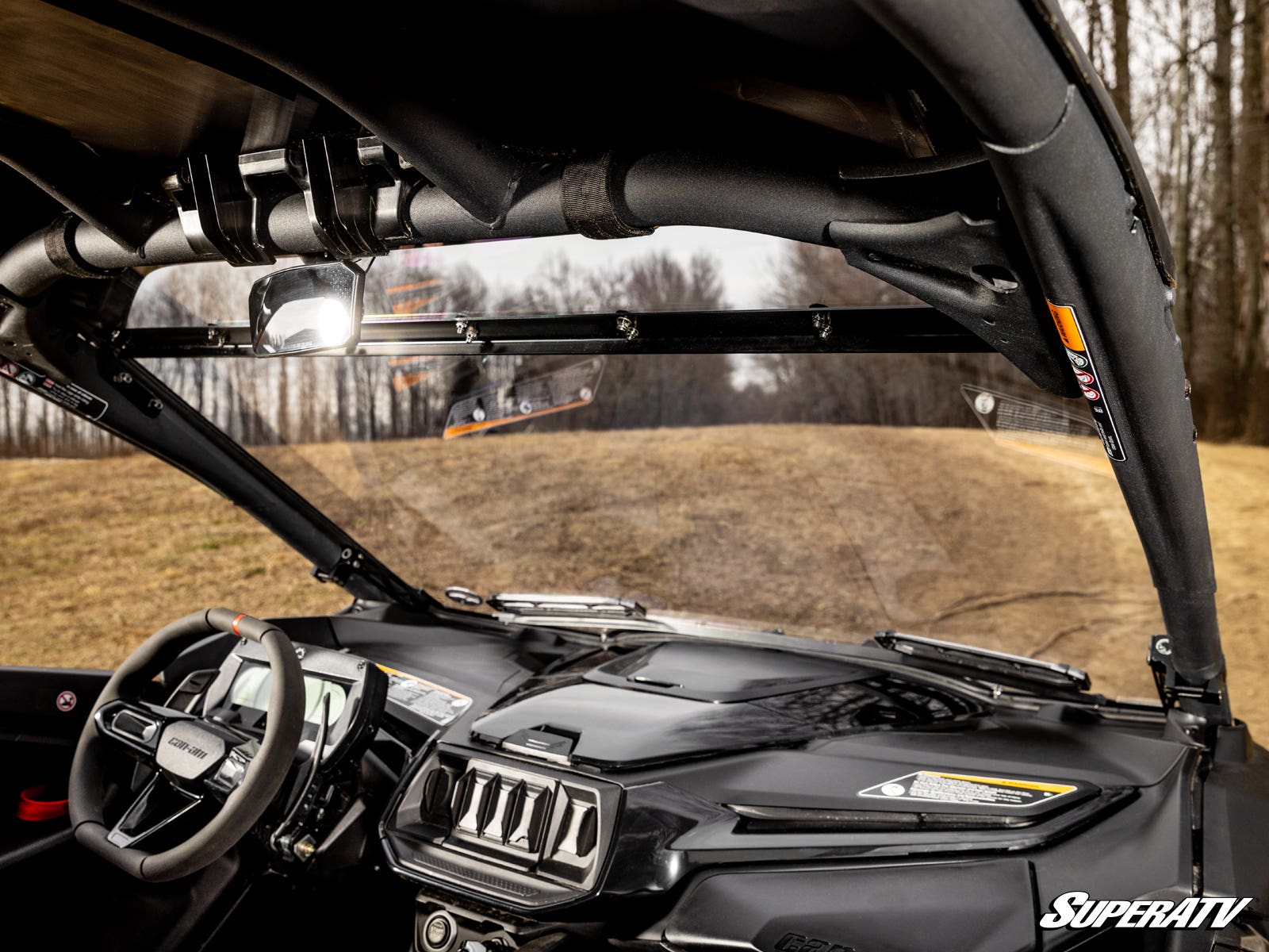 Photo of SuperATV Can-Am Maverick R Scratch-Resistant Vented Full Windshield by SuperATV - Premium Windshields for UTVs / Side by Sides