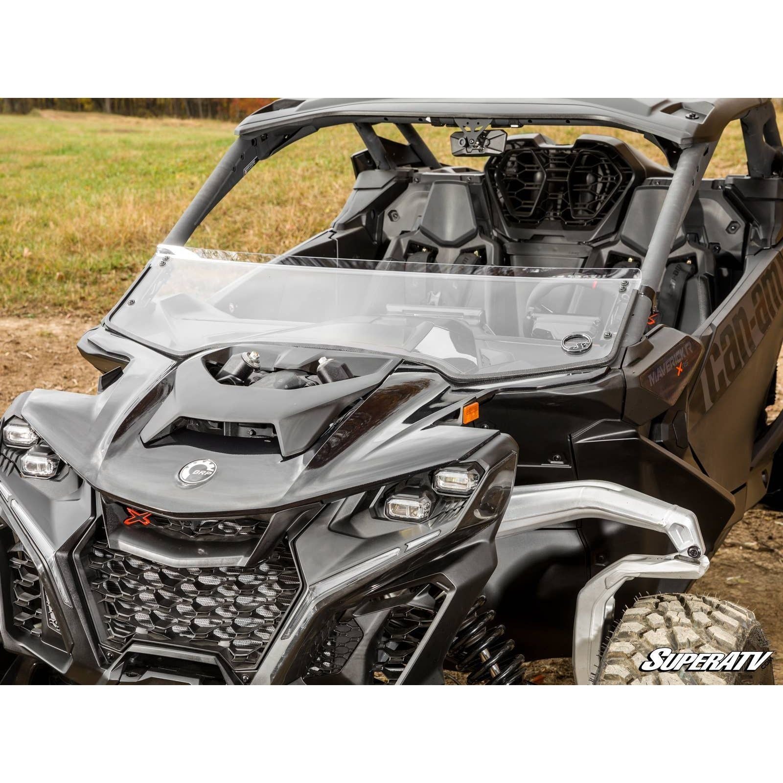 Photo of Can Am Maverick R Half Windshield by SuperATV - Premium Windshields for UTVs / Side by Sides