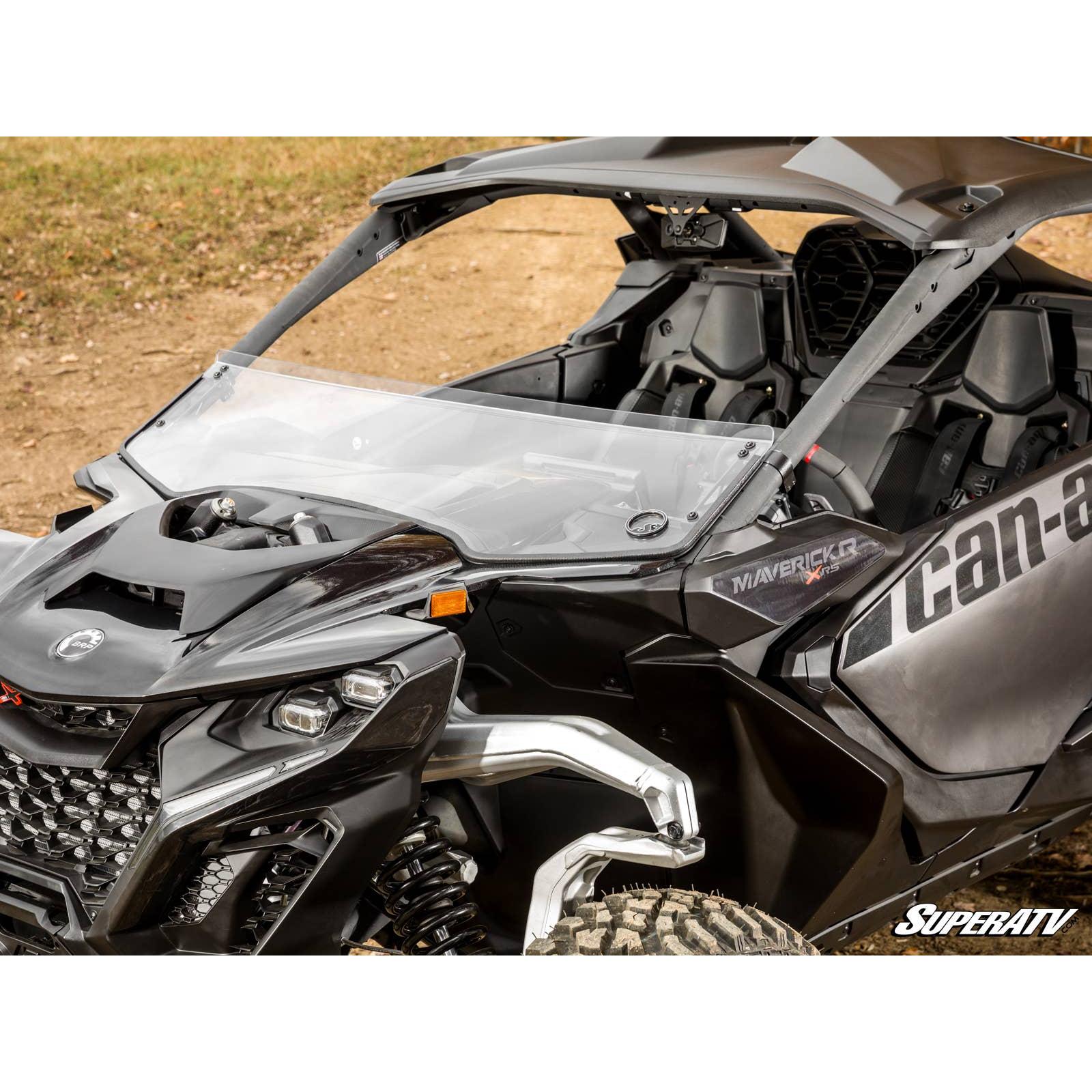 Photo of Can Am Maverick R Half Windshield by SuperATV - Premium Windshields for UTVs / Side by Sides