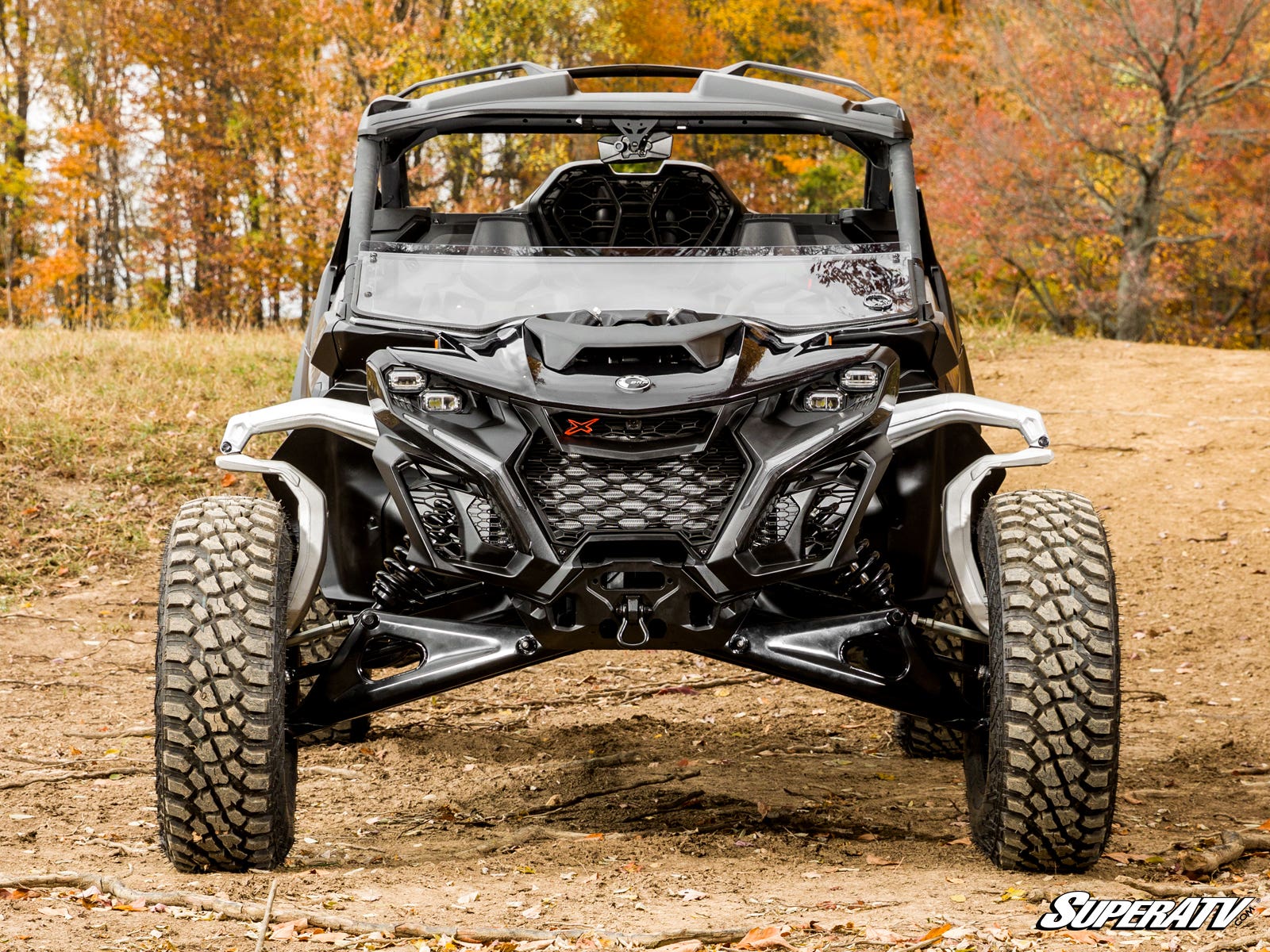 Photo of SuperATV Can-Am Maverick R Scratch-Resistant Half Windshield by SuperATV - Premium Windshields for UTVs / Side by Sides