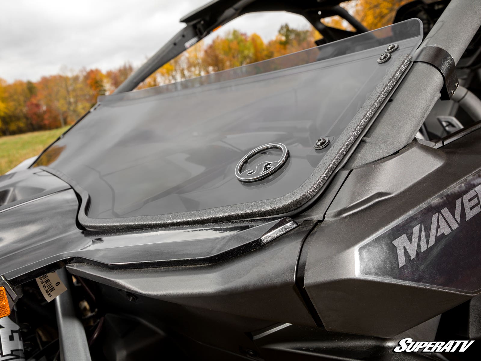 Photo of SuperATV Can-Am Maverick R Scratch-Resistant Half Windshield by SuperATV - Premium Windshields for UTVs / Side by Sides