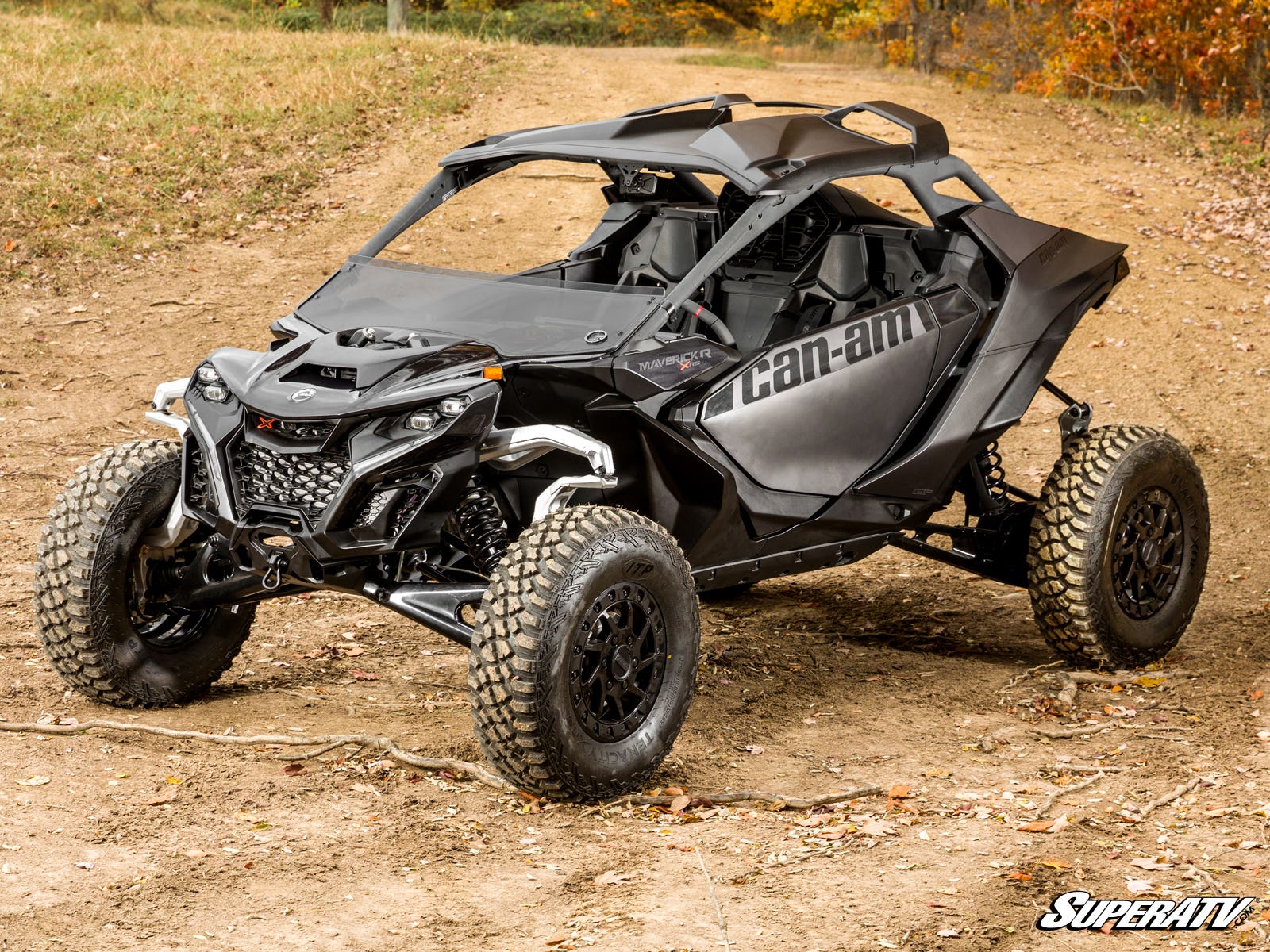 Photo of SuperATV Can-Am Maverick R Scratch-Resistant Half Windshield by SuperATV - Premium Windshields for UTVs / Side by Sides