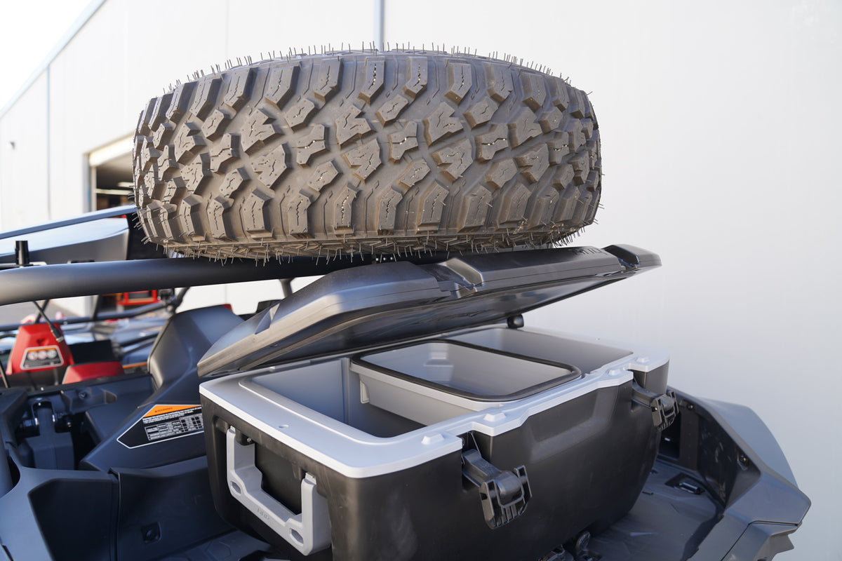Photo of Can-Am Maverick R Mid-Height Dual Clamp Spare Tire Mount by Factory UTV - Premium Spare Tire Mounts for UTVs / Side by Sides