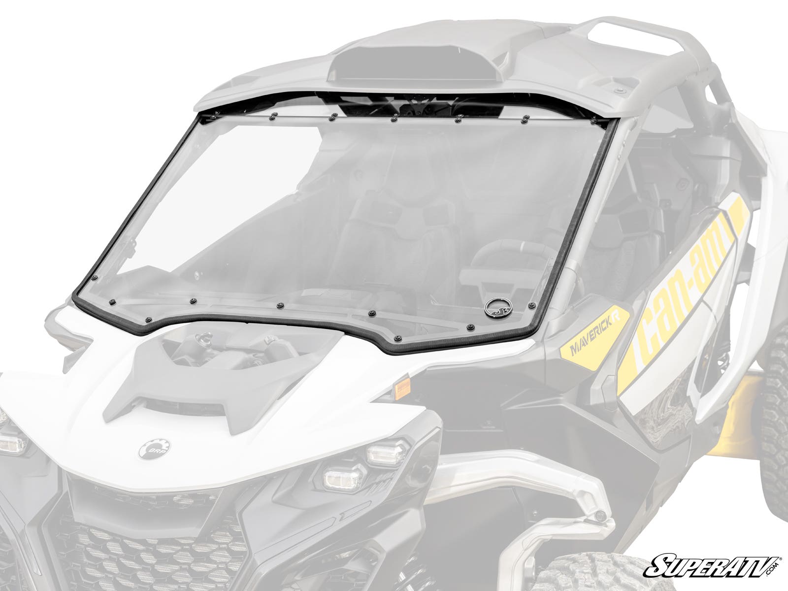 Photo of SuperATV Can-Am Maverick R Scratch-Resistant Full Windshield by SuperATV - Premium Windshields for UTVs / Side by Sides