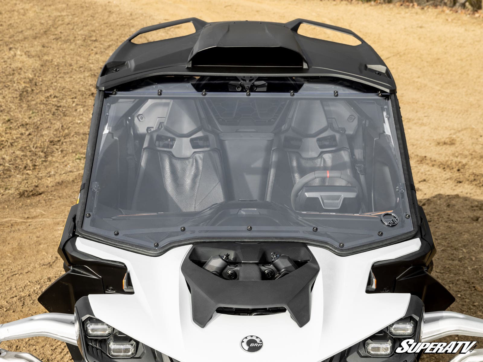 Photo of SuperATV Can-Am Maverick R Scratch-Resistant Full Windshield by SuperATV - Premium Windshields for UTVs / Side by Sides