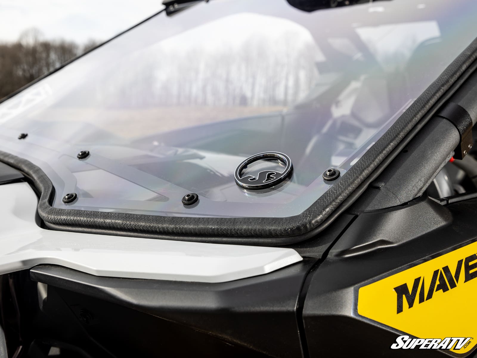 Photo of SuperATV Can-Am Maverick R Scratch-Resistant Full Windshield by SuperATV - Premium Windshields for UTVs / Side by Sides