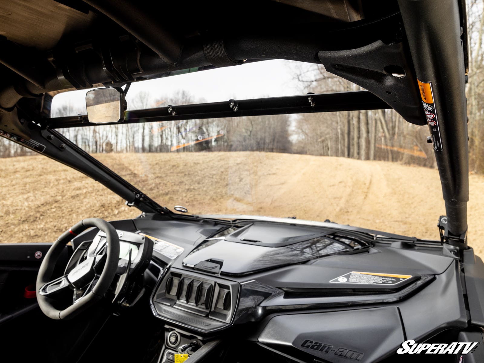 Photo of SuperATV Can-Am Maverick R Scratch-Resistant Full Windshield by SuperATV - Premium Windshields for UTVs / Side by Sides