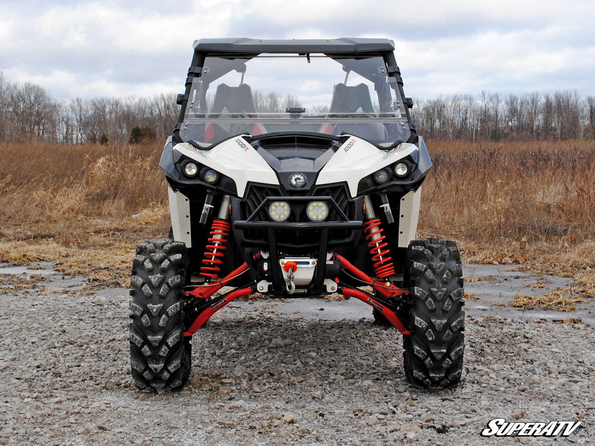 Photo of SuperATV Can-Am Maverick Scratch Resistant Flip Windshield by SuperATV - Premium Windshields for UTVs / Side by Sides