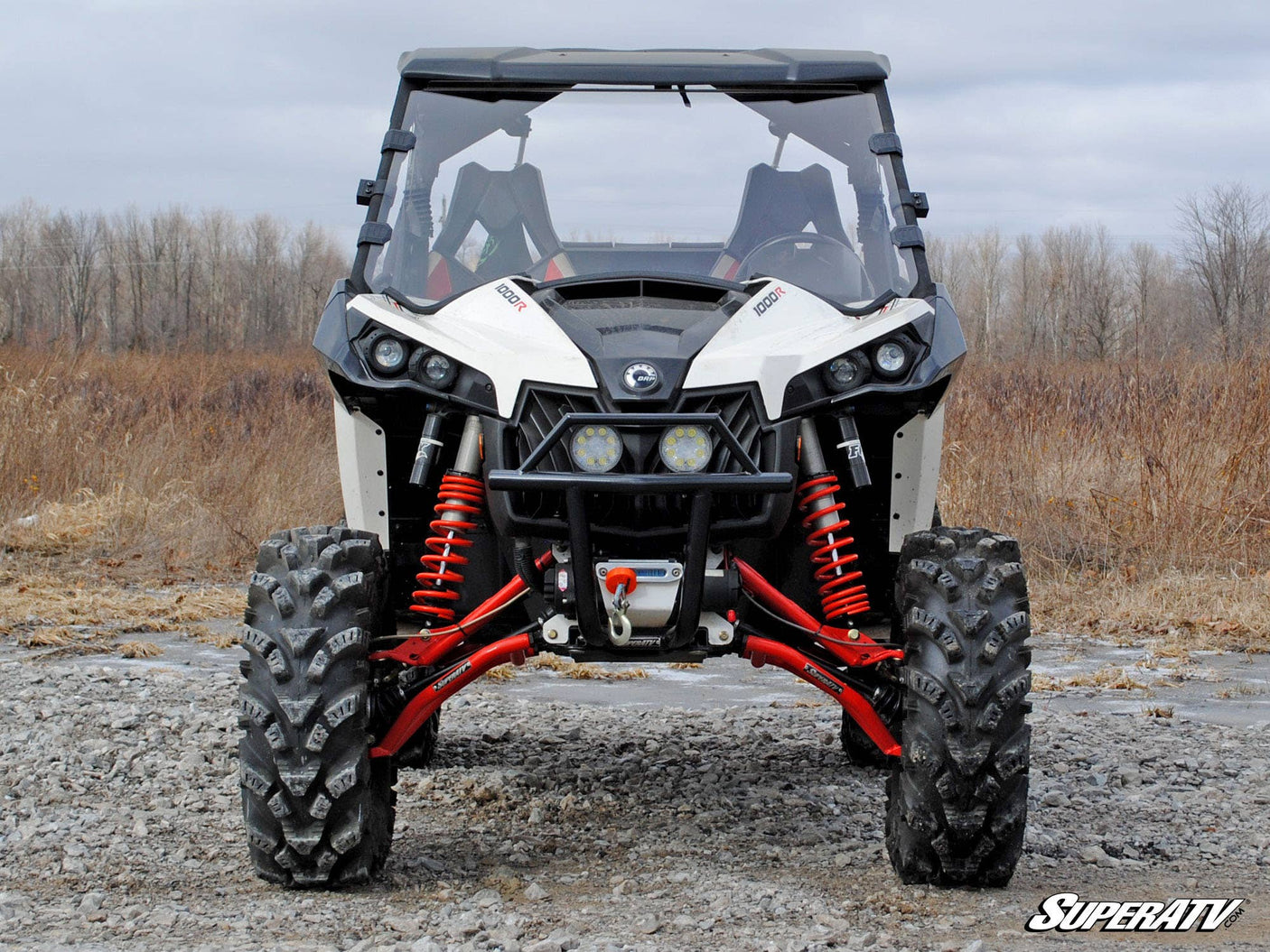 Photo of SuperATV Can-Am Maverick Full Windshield—Scratch Resistant by SuperATV - Premium Windshields for UTVs / Side by Sides
