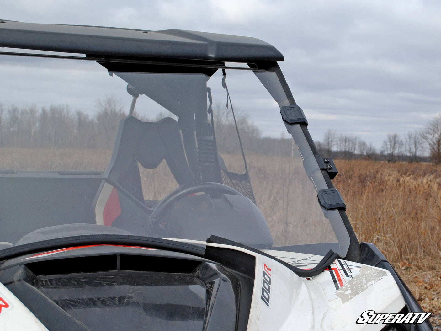 Photo of SuperATV Can-Am Maverick Full Windshield—Scratch Resistant by SuperATV - Premium Windshields for UTVs / Side by Sides