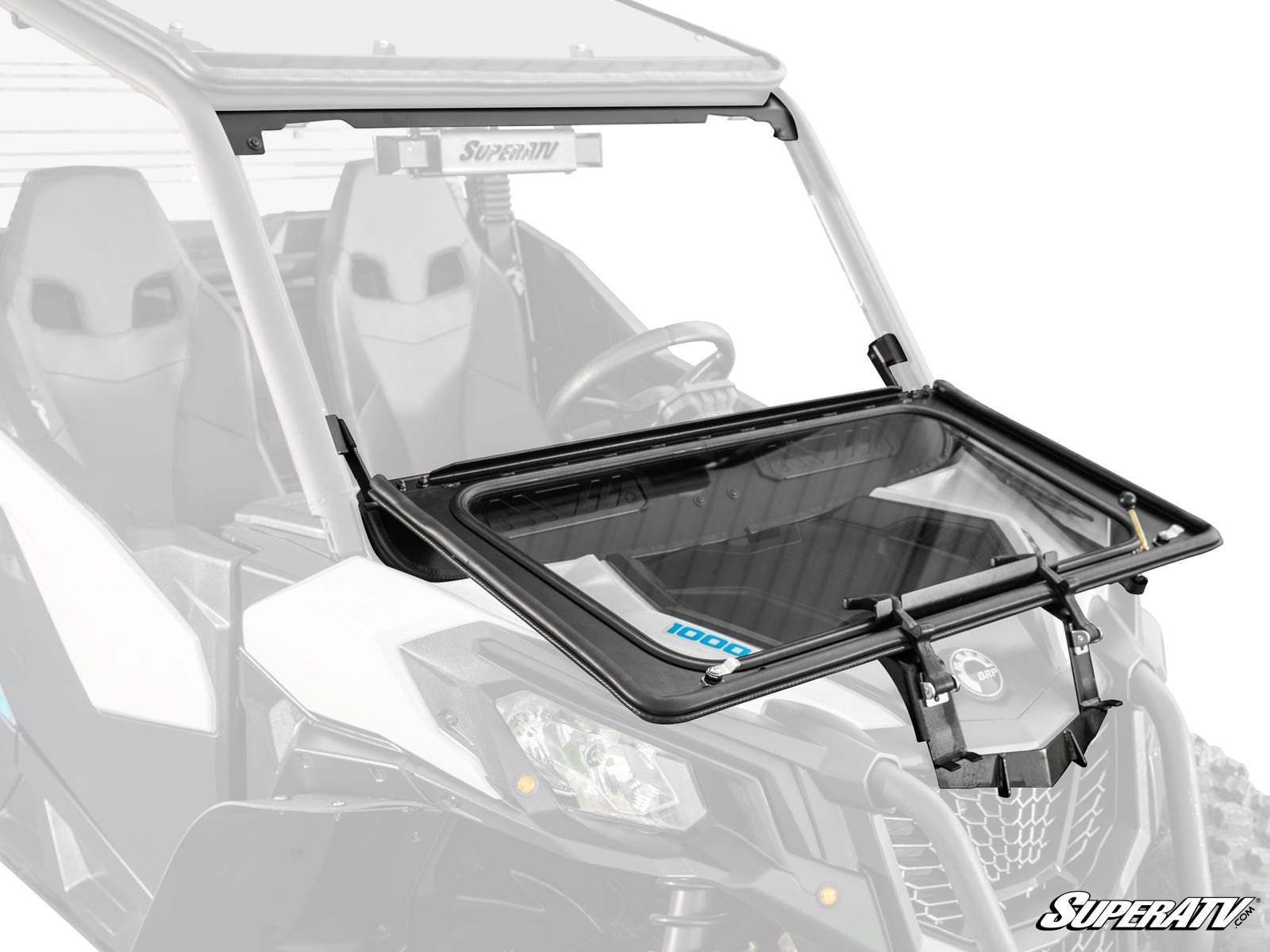Photo of SuperATV Can-Am Maverick Sport Flip Down Glass Windshield by SuperATV - Premium Windshields for UTVs / Side by Sides