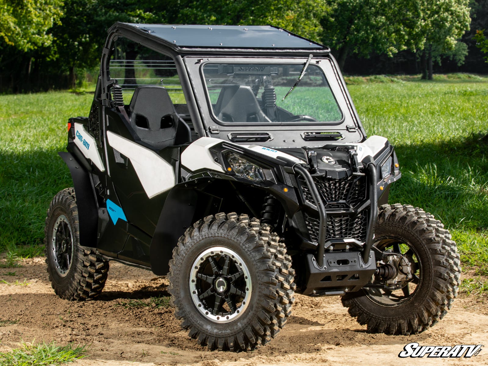 Photo of SuperATV Can-Am Maverick Sport Flip Down Glass Windshield by SuperATV - Premium Windshields for UTVs / Side by Sides