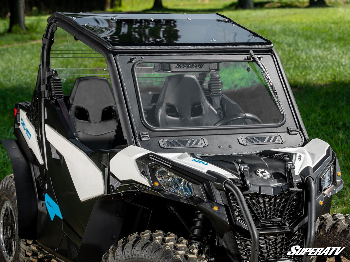 SuperATV Can-Am Maverick Sport Flip Down Glass Windshield