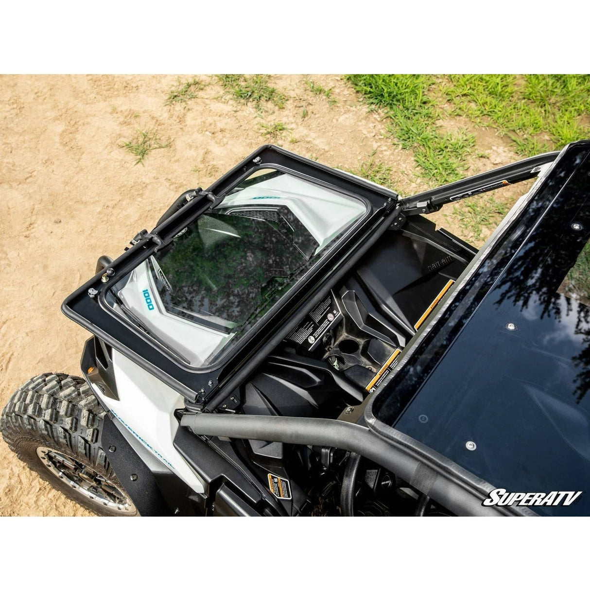 Can Am Maverick Sport Flip Down Glass Windshield