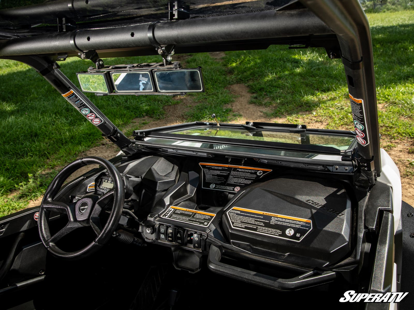 Photo of SuperATV Can-Am Maverick Sport Flip Down Glass Windshield by SuperATV - Premium Windshields for UTVs / Side by Sides