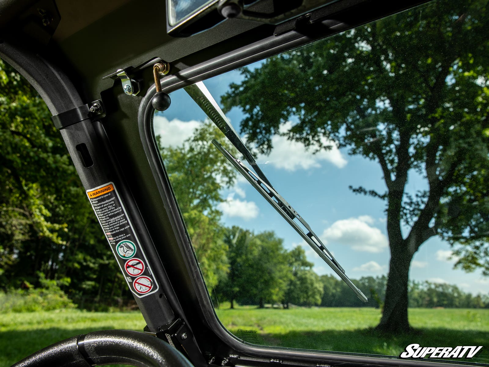 Photo of SuperATV Can-Am Maverick Sport Flip Down Glass Windshield by SuperATV - Premium Windshields for UTVs / Side by Sides