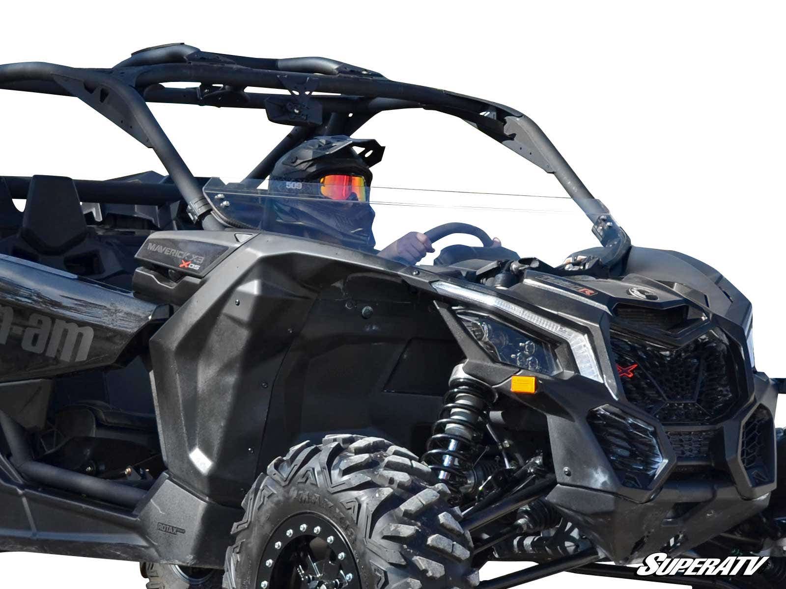 Photo of SuperATV Can-Am Maverick X3 Half Windshield by SuperATV - Premium Windshields for UTVs / Side by Sides