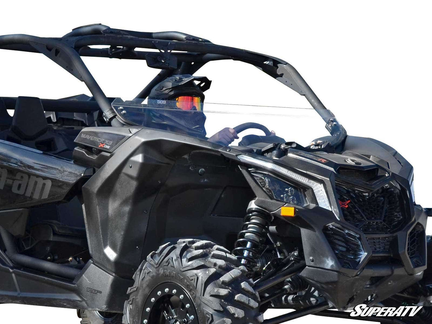 Photo of SuperATV Can-Am Maverick X3 Half Windshield by SuperATV - Premium Windshields for UTVs / Side by Sides