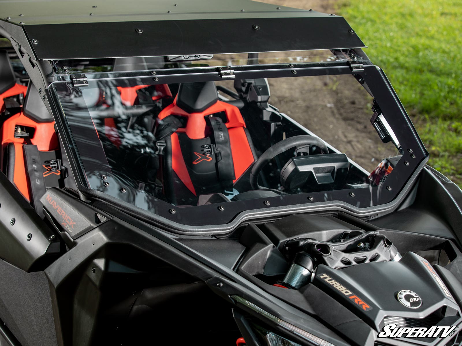 Photo of SuperATV Can-Am Maverick X3 MaxDrive Power Flip Windshield by SuperATV - Premium Windshields for UTVs / Side by Sides