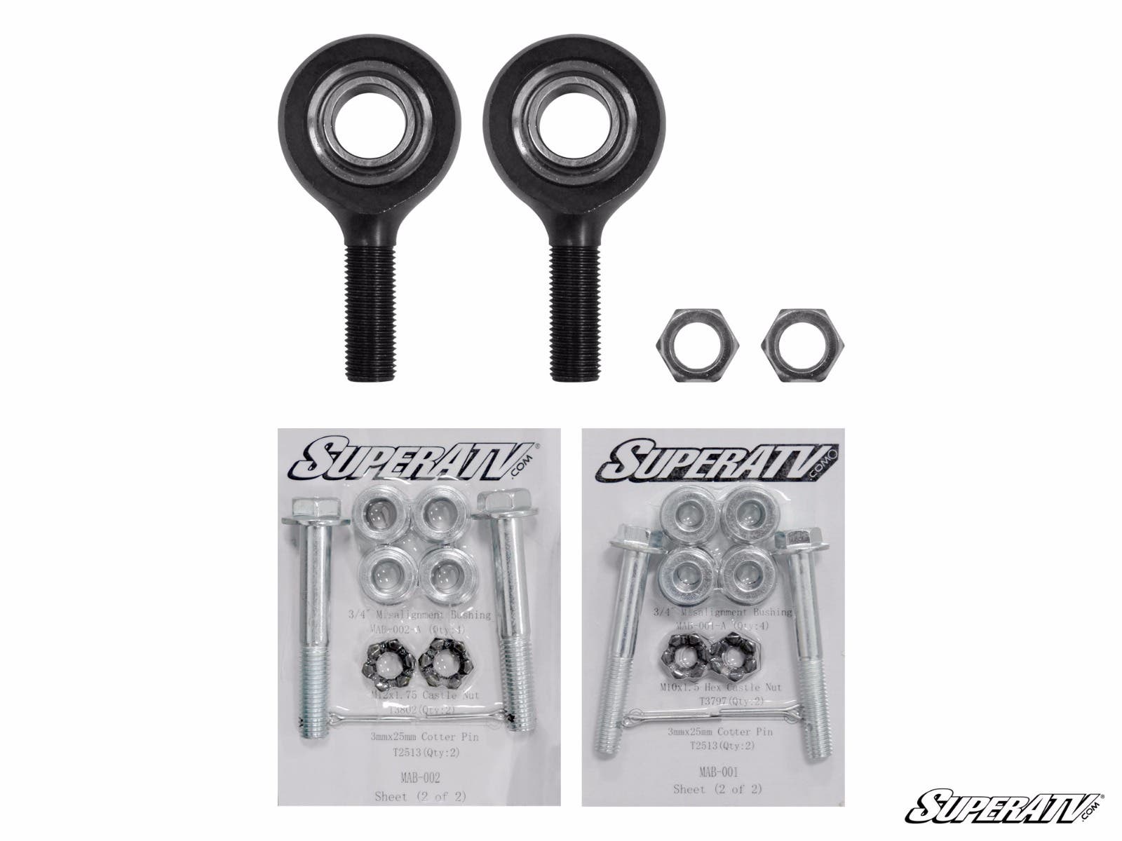 Photo of SuperATV Can Am Heavy Duty Tie Rod End Replacement Kit by SuperATV - Premium Tie Rods for UTVs / Side by Sides