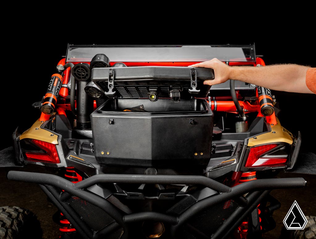 Photo of SuperATV Assault Industries Cooler/Cargo Box for Can-Am Maverick X3 by SuperATV - Premium Storage for UTVs / Side by Sides