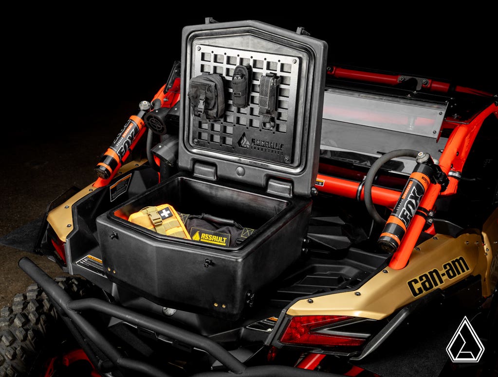 Photo of SuperATV Assault Industries Cooler/Cargo Box for Can-Am Maverick X3 by SuperATV - Premium Storage for UTVs / Side by Sides