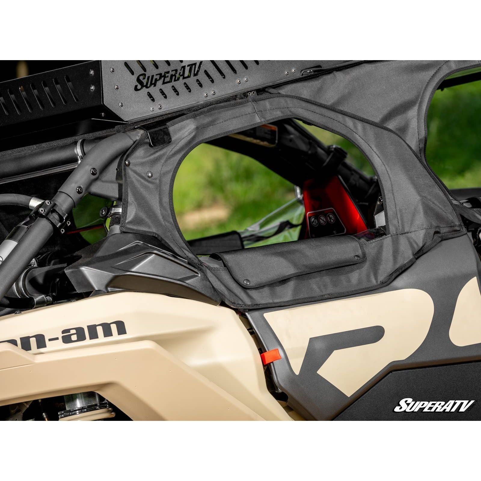 Photo of Can Am X3 MAX Primal Soft Cab Enclosure Upper Doors by SuperATV - Premium Doors for UTVs / Side by Sides