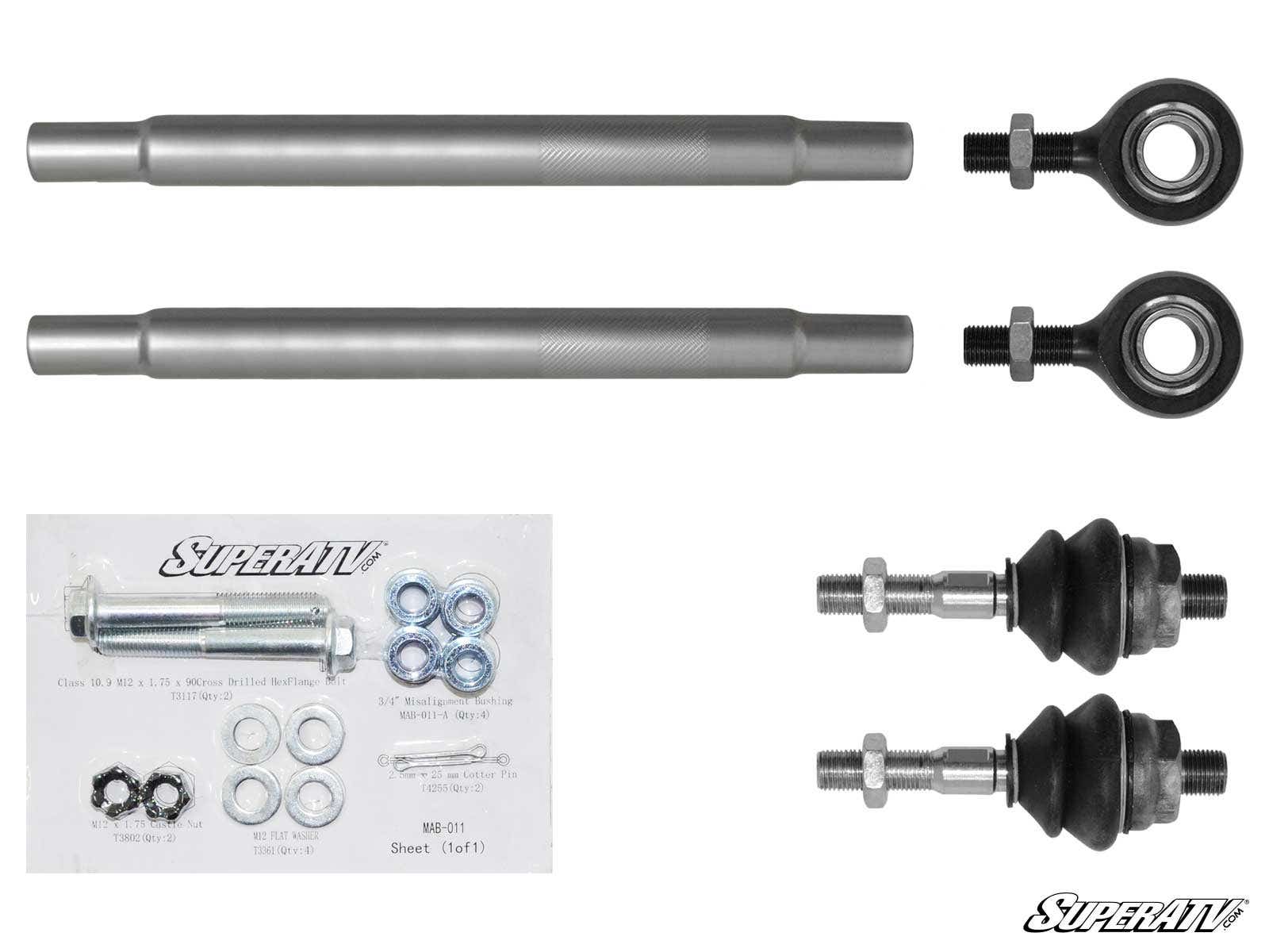 Photo of SuperATV Can-Am Maverick X3 Heavy Duty Tie Rod Kit by SuperATV - Premium Tie Rods for UTVs / Side by Sides