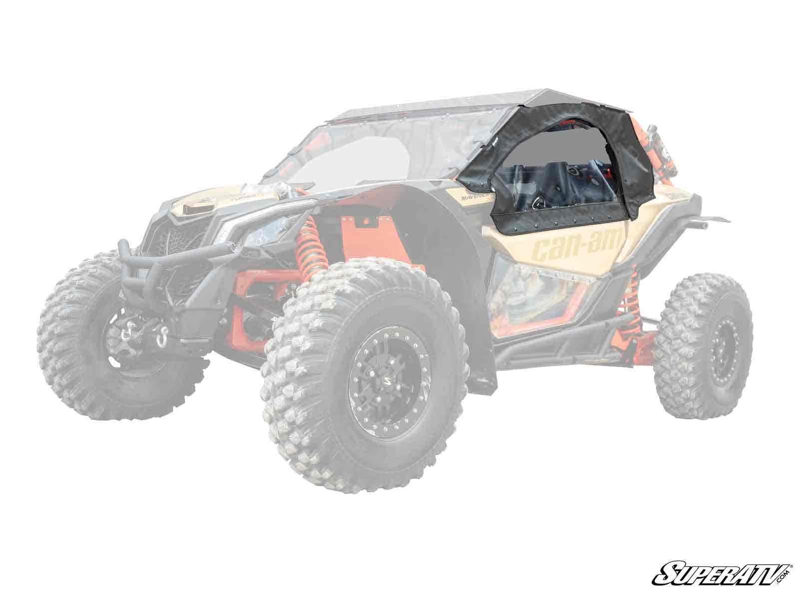 Photo of SuperATV Can-Am Maverick X3 Primal Soft Cab Enclosure Upper Doors by SuperATV - Premium Cab Enclosures for UTVs / Side by Sides