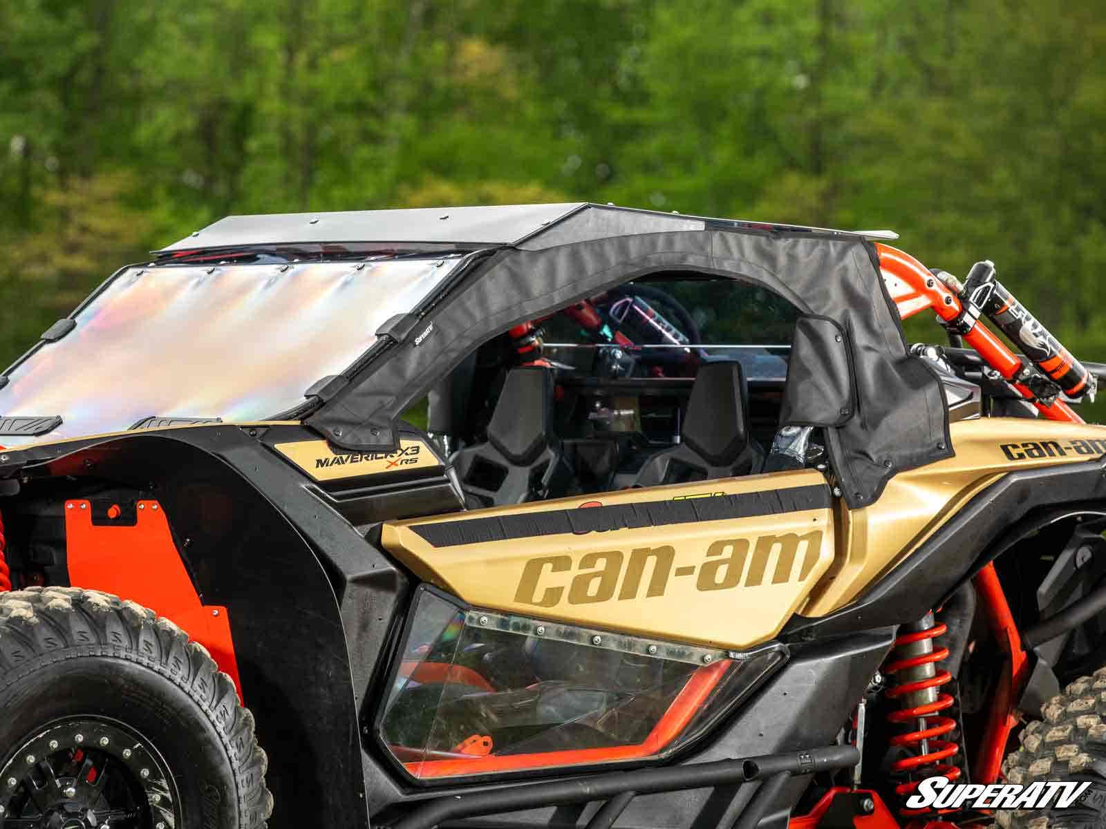 Photo of SuperATV Can-Am Maverick X3 Primal Soft Cab Enclosure Upper Doors by SuperATV - Premium Cab Enclosures for UTVs / Side by Sides