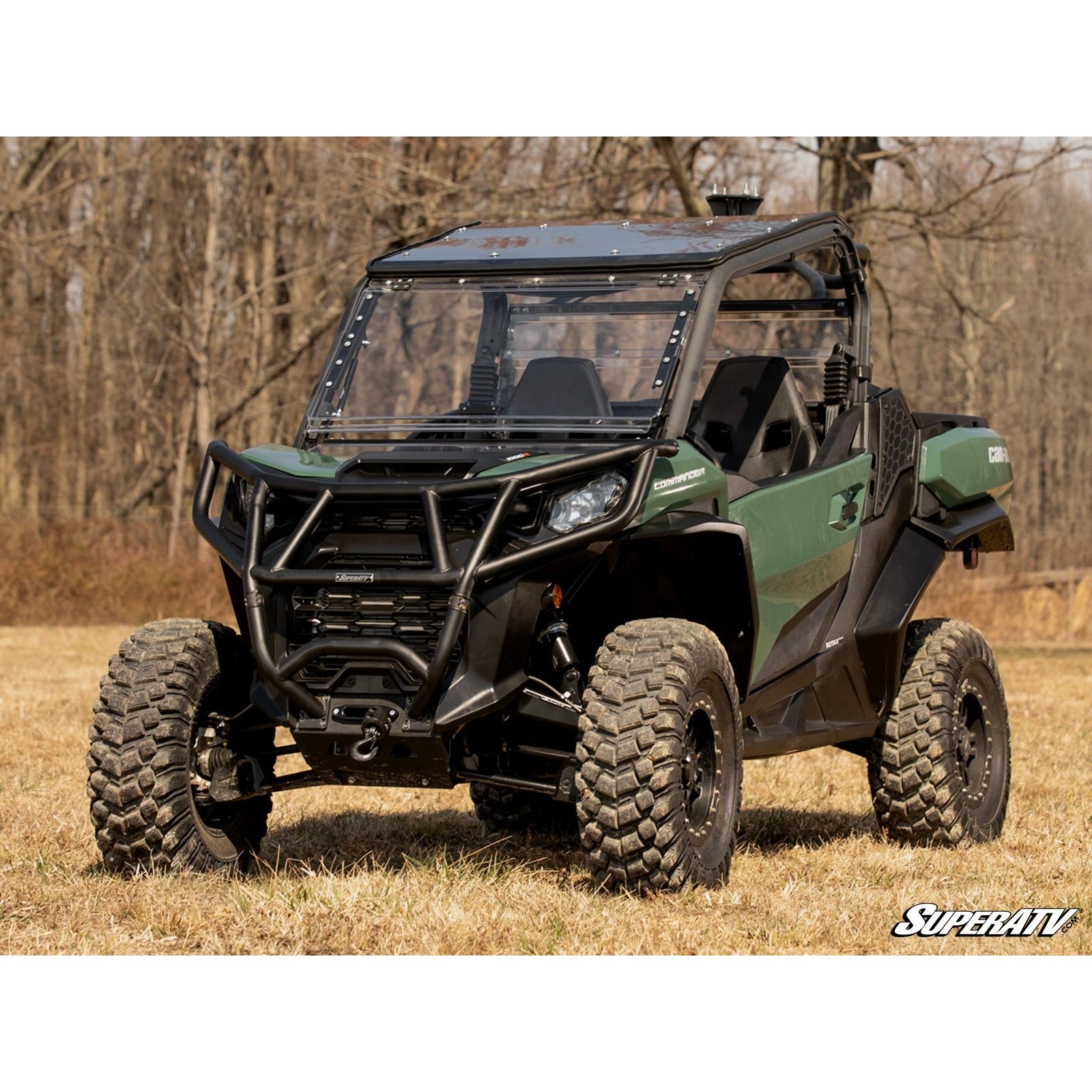 Photo of Can Am Maverick Sport Scratch Resistant Flip Windshield by SuperATV - Premium Windshields for UTVs / Side by Sides