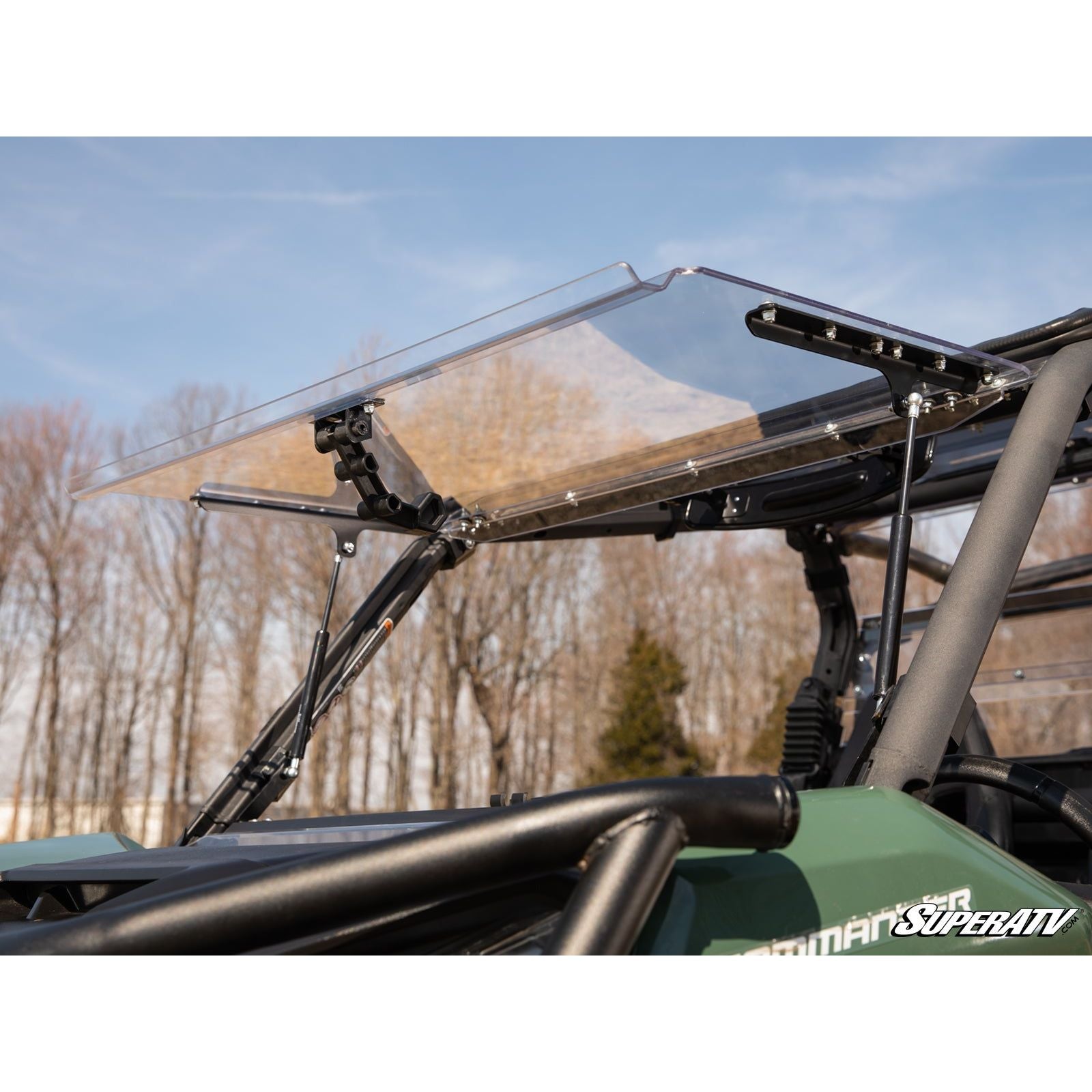 Photo of Can Am Maverick Sport Scratch Resistant Flip Windshield by SuperATV - Premium Windshields for UTVs / Side by Sides