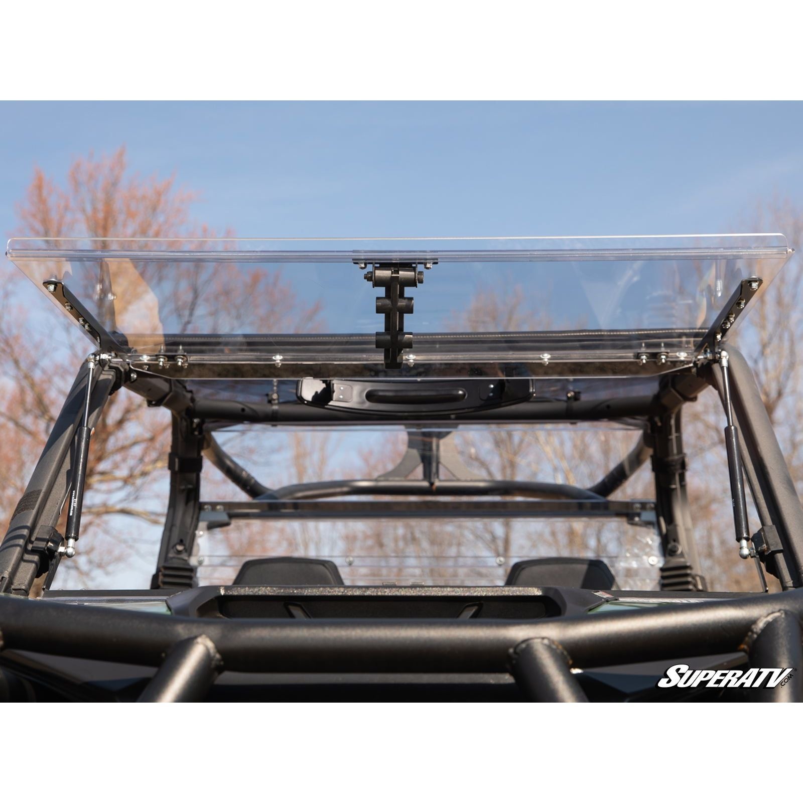 Photo of Can Am Maverick Sport Scratch Resistant Flip Windshield by SuperATV - Premium Windshields for UTVs / Side by Sides