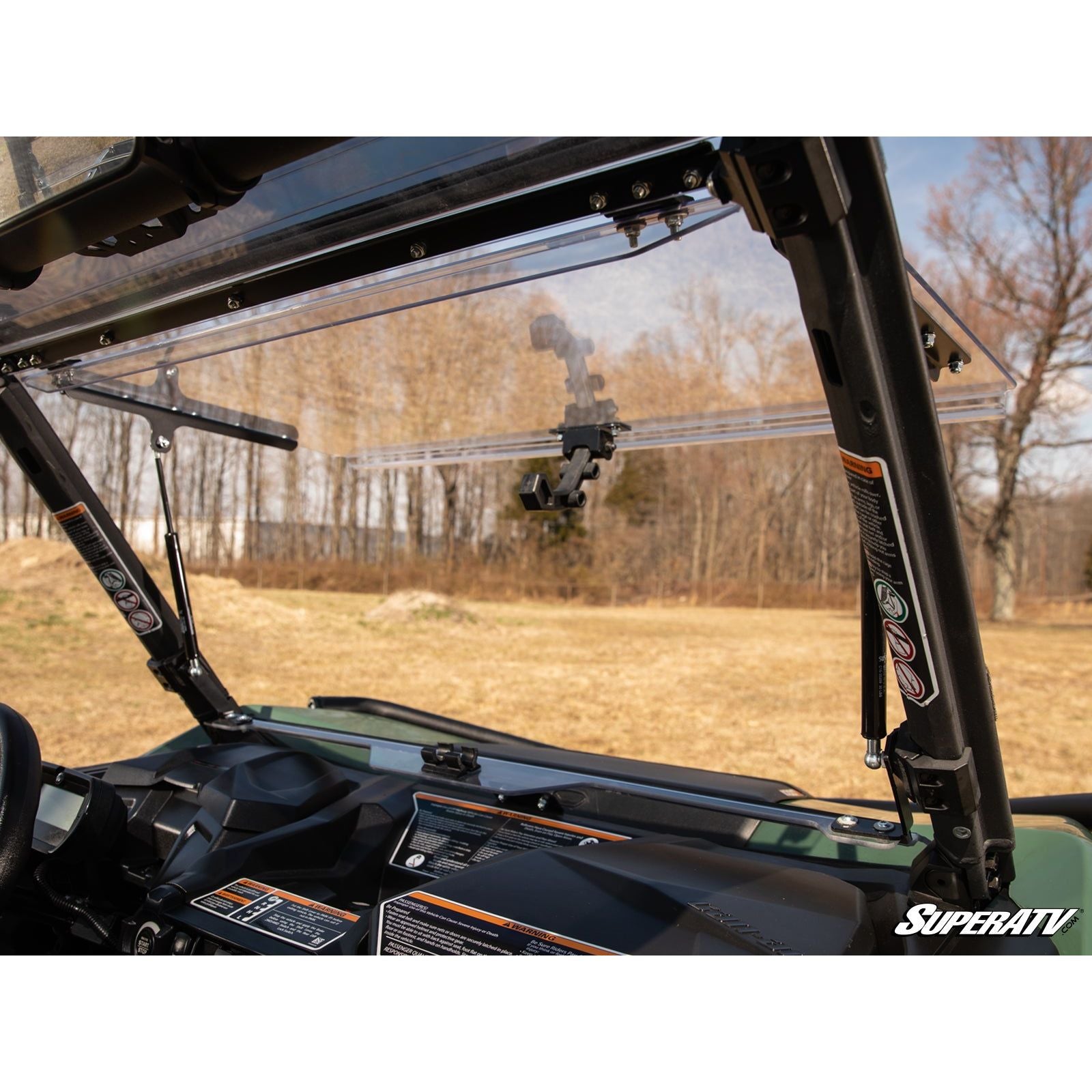 Photo of Can Am Maverick Sport Scratch Resistant Flip Windshield by SuperATV - Premium Windshields for UTVs / Side by Sides