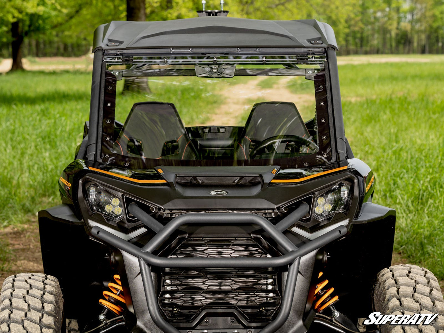 Photo of SuperATV Can-Am Commander MaxDrive Power Flip Windshield by SuperATV - Premium Windshields for UTVs / Side by Sides