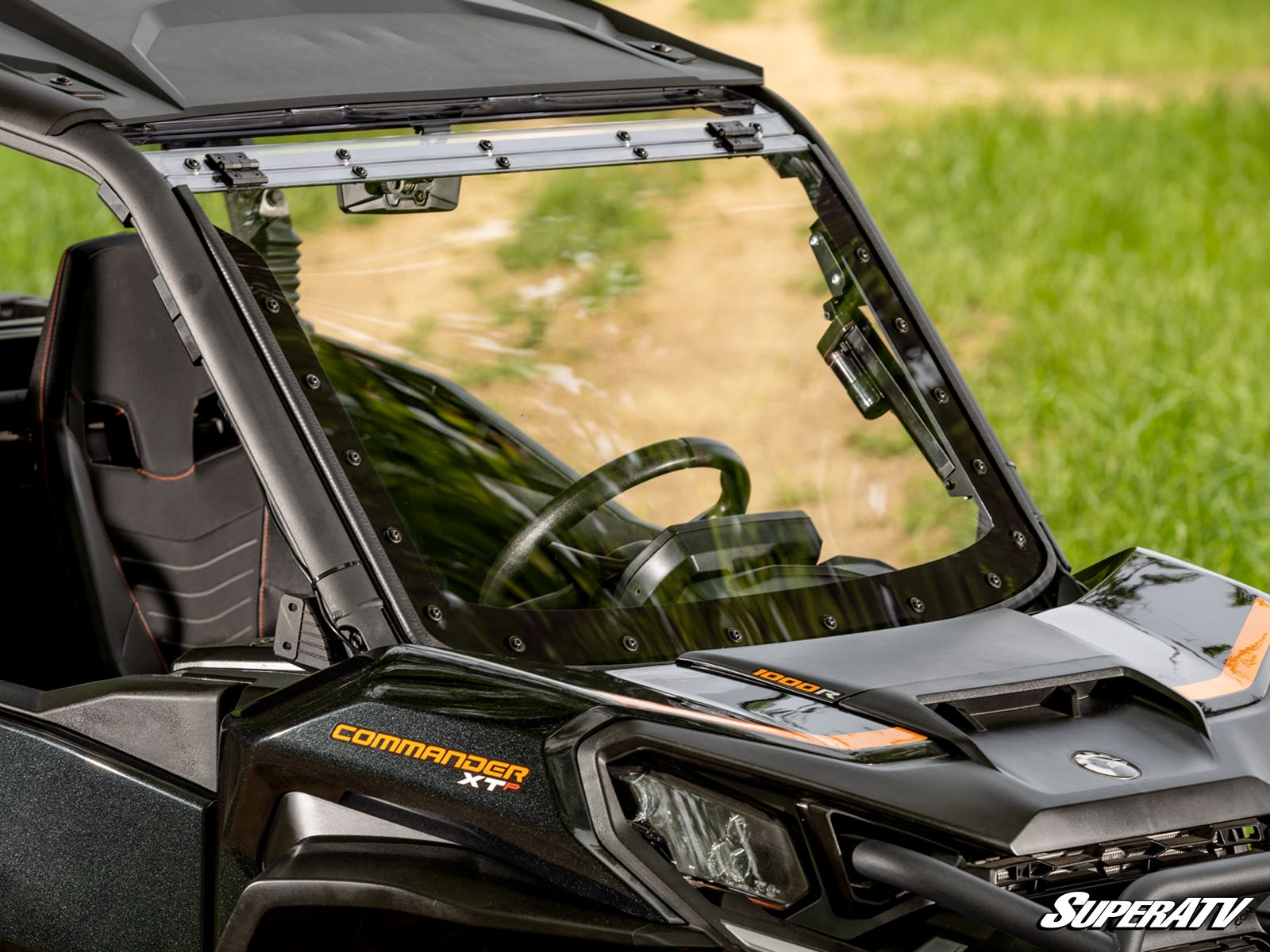 Photo of SuperATV Can-Am Maverick Trail MaxDrive Power Flip Windshield by SuperATV - Premium Windshields for UTVs / Side by Sides
