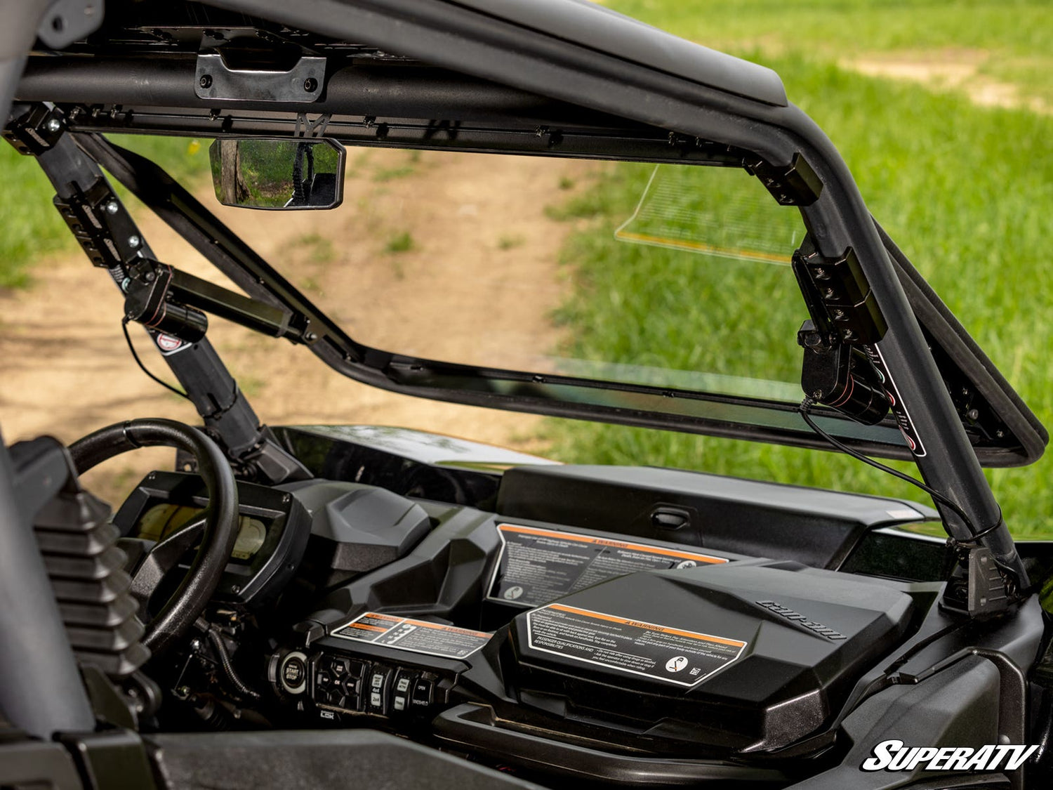 Photo of SuperATV Can-Am Commander MaxDrive Power Flip Windshield by SuperATV - Premium Windshields for UTVs / Side by Sides