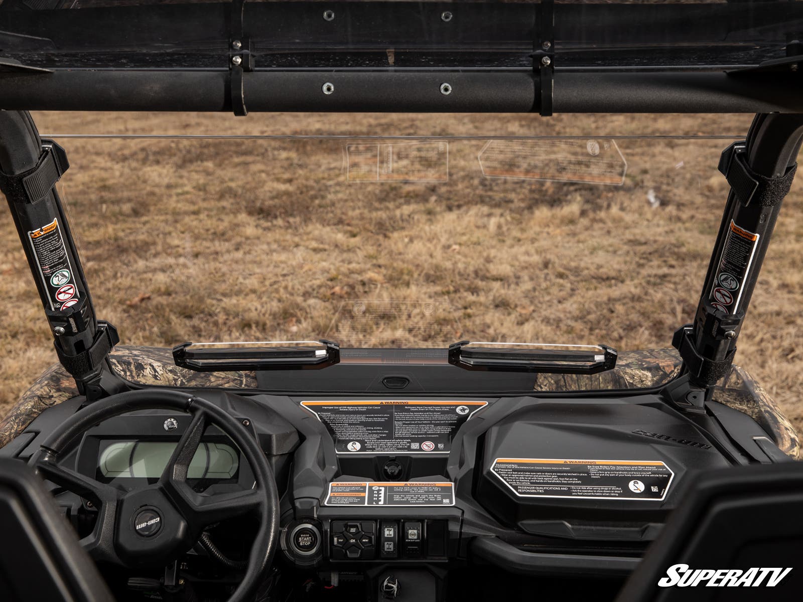 Photo of SuperATV Can-Am Maverick Sport Vented Full Windshield by SuperATV - Premium Windshields for UTVs / Side by Sides