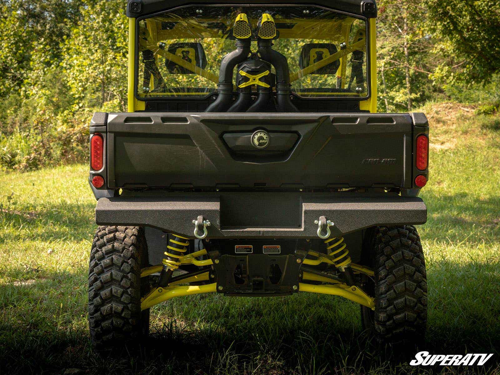 Photo of SuperATV Can-Am Defender Diamond Plate Rear Bumper by SuperATV - Premium Bumpers for UTVs / Side by Sides