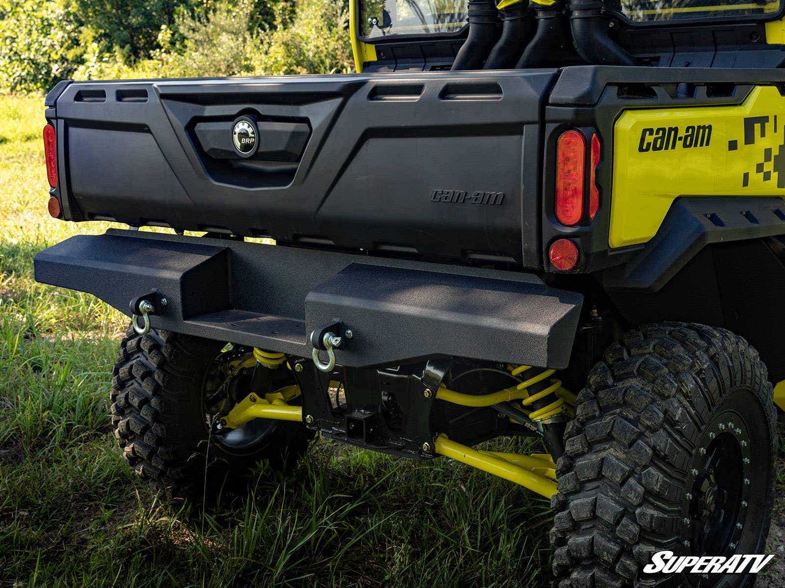 Photo of SuperATV Can-Am Defender Diamond Plate Rear Bumper by SuperATV - Premium Bumpers for UTVs / Side by Sides