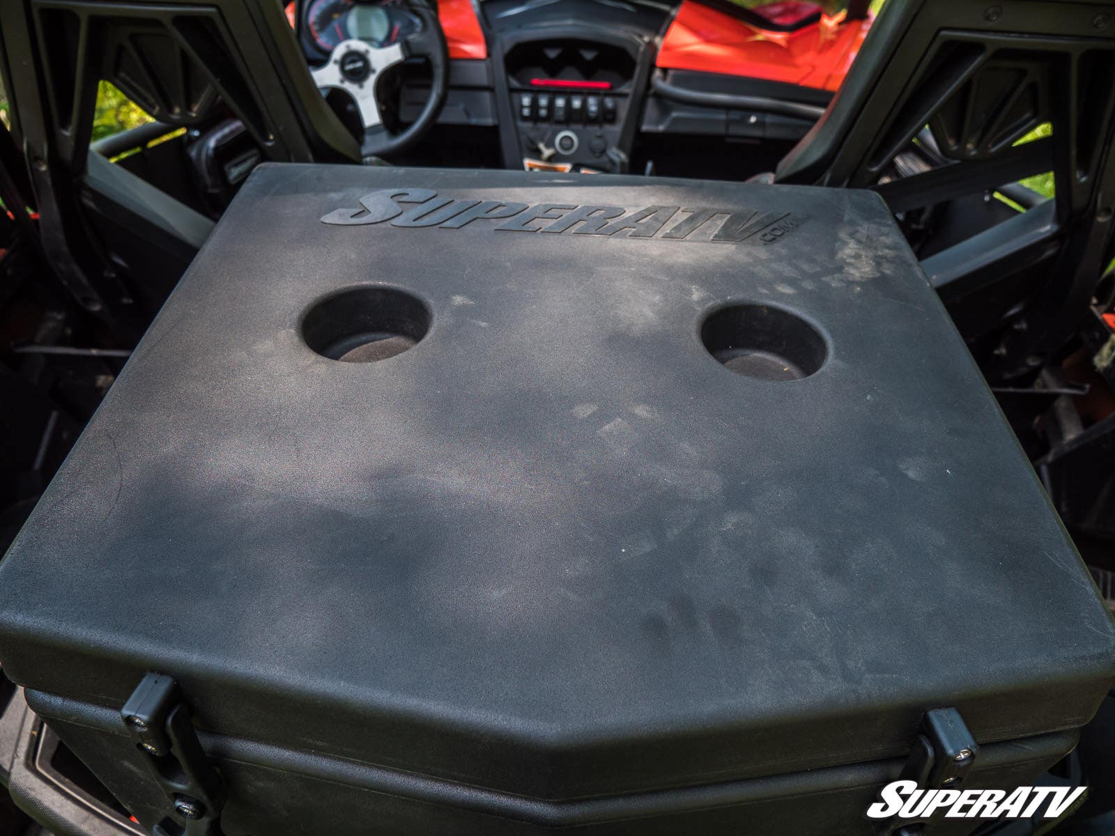 Photo of SuperATV Can-Am Maverick Cooler / Cargo Box by SuperATV - Premium Storage for UTVs / Side by Sides