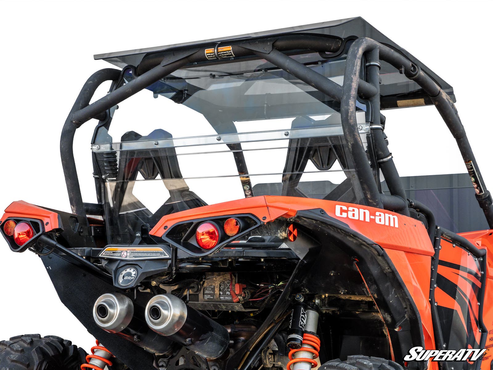 Photo of SuperATV Can-Am Maverick Rear Windshield by SuperATV - Premium Windshields for UTVs / Side by Sides