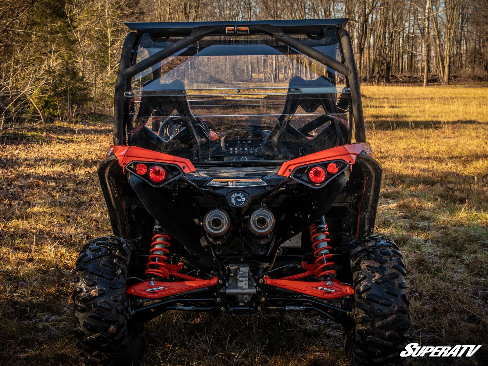 Photo of SuperATV Can-Am Maverick Rear Windshield by SuperATV - Premium Windshields for UTVs / Side by Sides