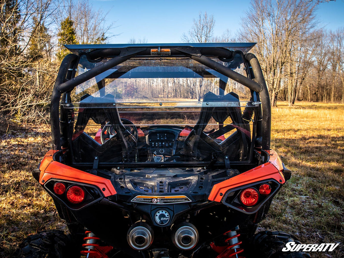 Photo of SuperATV Can-Am Maverick Rear Windshield by SuperATV - Premium Windshields for UTVs / Side by Sides