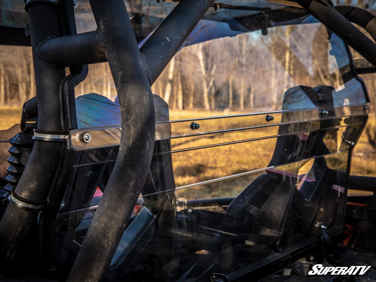 Photo of SuperATV Can-Am Maverick Rear Windshield by SuperATV - Premium Windshields for UTVs / Side by Sides