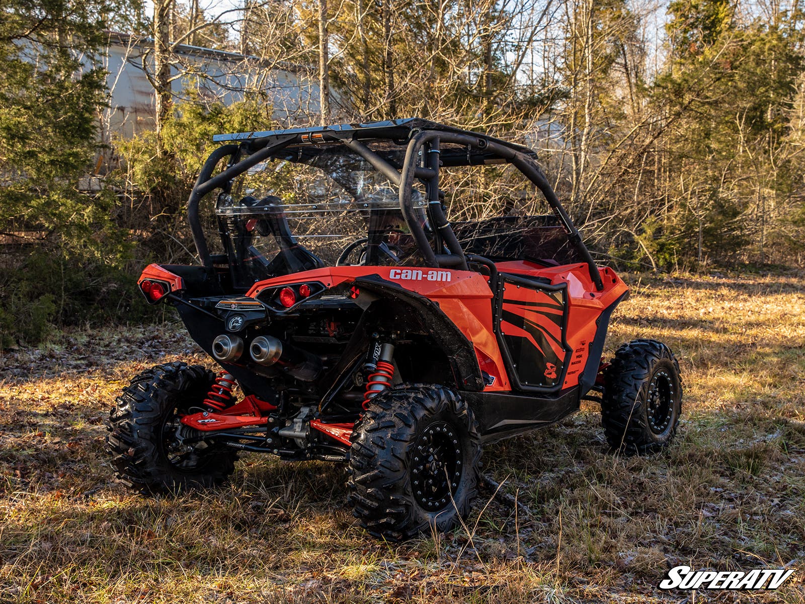 Photo of SuperATV Can-Am Maverick Rear Windshield by SuperATV - Premium Windshields for UTVs / Side by Sides